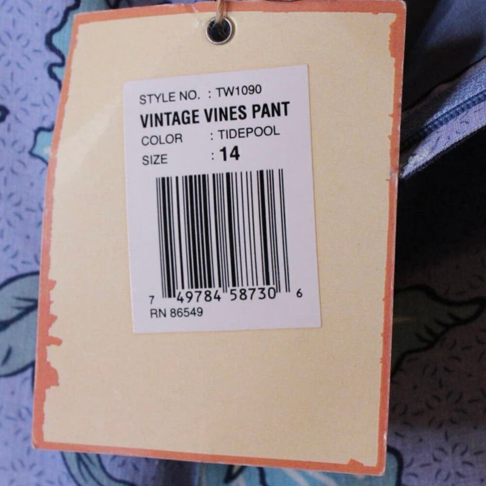 TOMMY BAHAMA 100% Silk Vintage Vines Pant in Lavender Size 14 - Picture 12 of 12